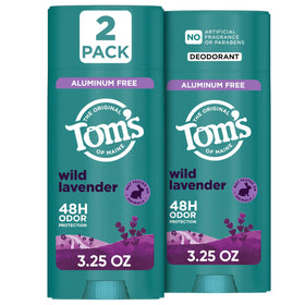 Tom's of Maine Wild Lavender Natural Deodorant front view with lavender scent