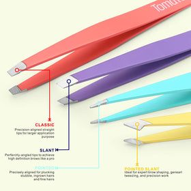 Tomata slant tip tweezer close-up