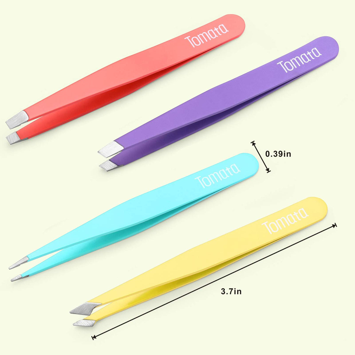 Tomata tweezers in travel case open view