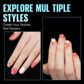 TOMICCA half matte acrylic nails in assorted sizes