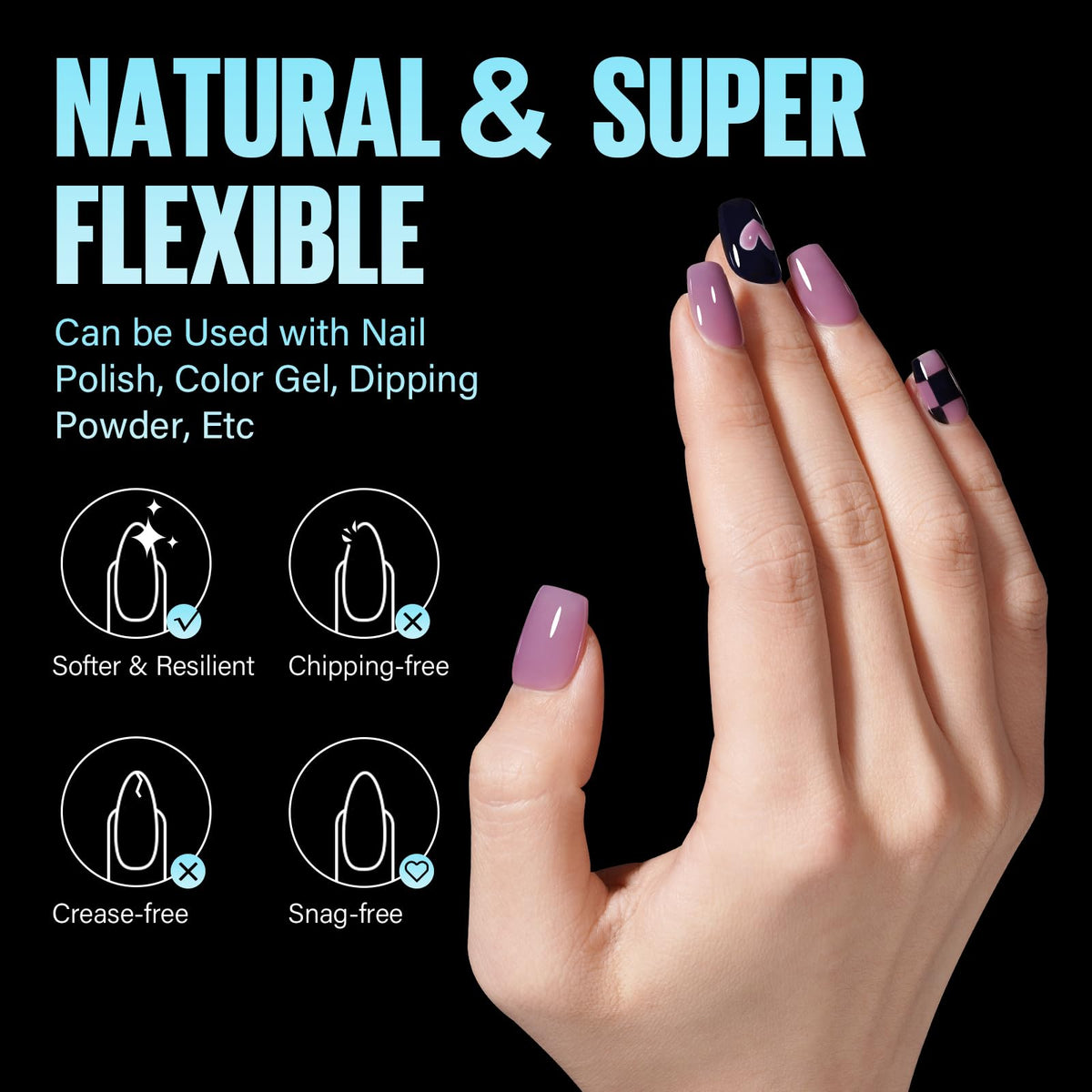 TOMICCA nail tips demonstrating perfect fit design