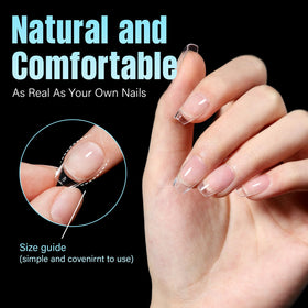 TOMICCA nail tips displayed in a salon setting