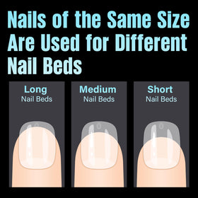 TOMICCA nail tips showing multiple sizes and packaging