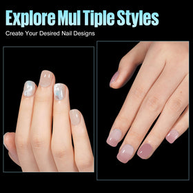 TOMICCA nail tips with gel polish applied