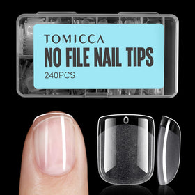 TOMICCA Short Nails Tips 240Pcs package front view