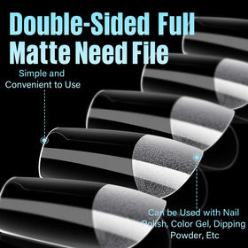 TOMICCA Short Square Nail Tips close-up showing texture