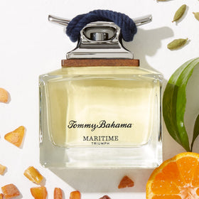 Tommy Bahama Maritime Triumph Spray Cologne on a dresser