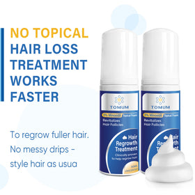 TOMUM 5% Minoxidil Foam application on scalp