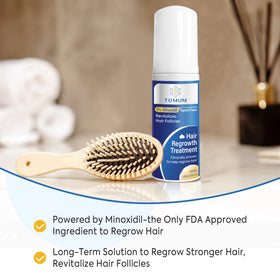 TOMUM 5% Minoxidil Foam back view showing ingredients