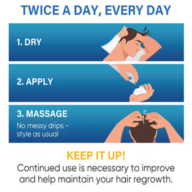 TOMUM 5% Minoxidil Foam lifestyle scene on bathroom counter
