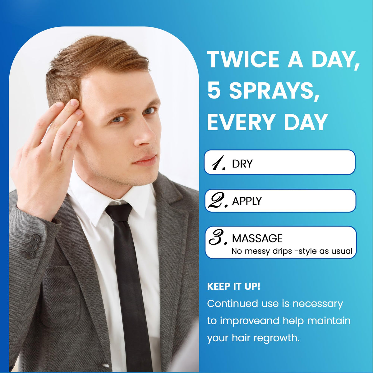 TOMUM Hair Regrowth Spray with ingredients list