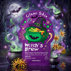 TONYMOLY Halloween Sheet Masks displayed on a festive background