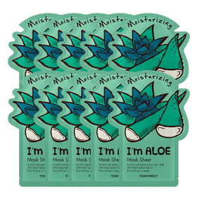 TONYMOLY I'm Aloe Sheet Face Mask 10-Pack front view