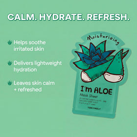 TONYMOLY I'm Aloe Sheet Mask with aloe extract close-up