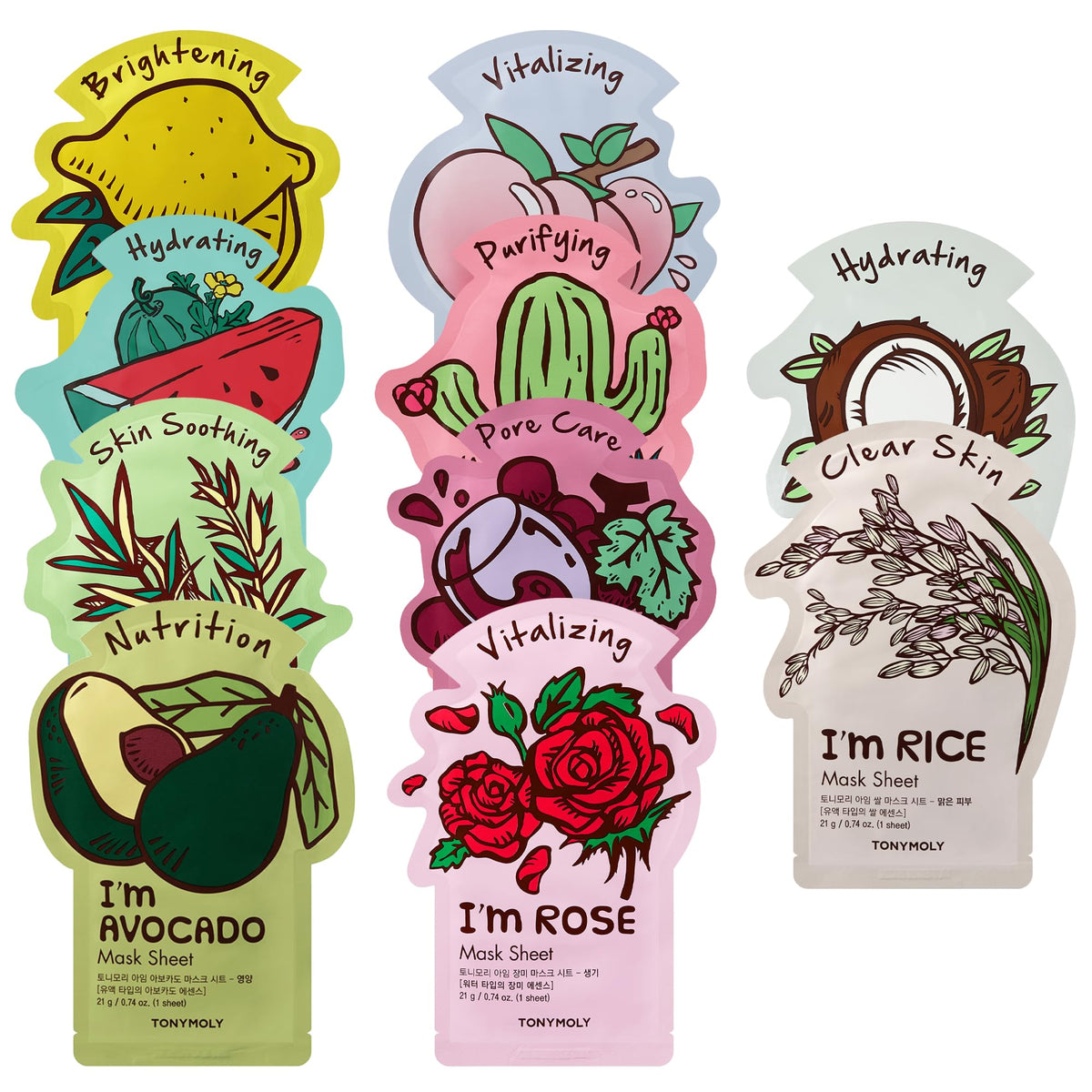 TONYMOLY I'm Real Sheet Mask Gift Set 10 Pack front view