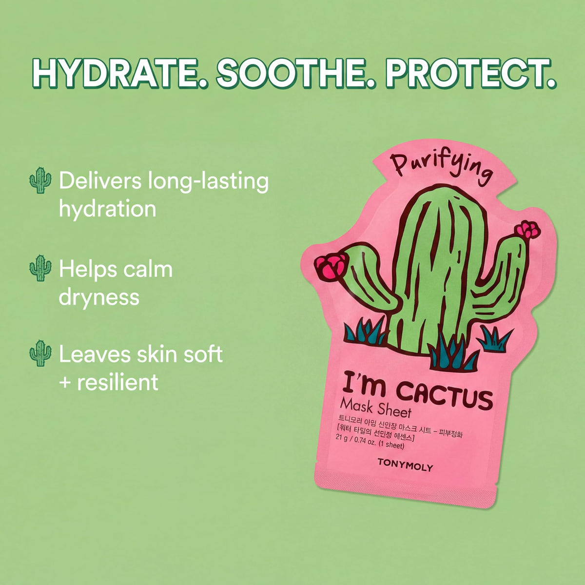 TONYMOLY I'm Real Sheet Mask in a spa setting