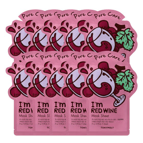 TONYMOLY I'm Red Wine Sheet Mask 10 Pack front view