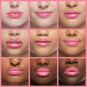 TONYMOLY Petit Bunny Lip Gloss Juicy Peach on lips