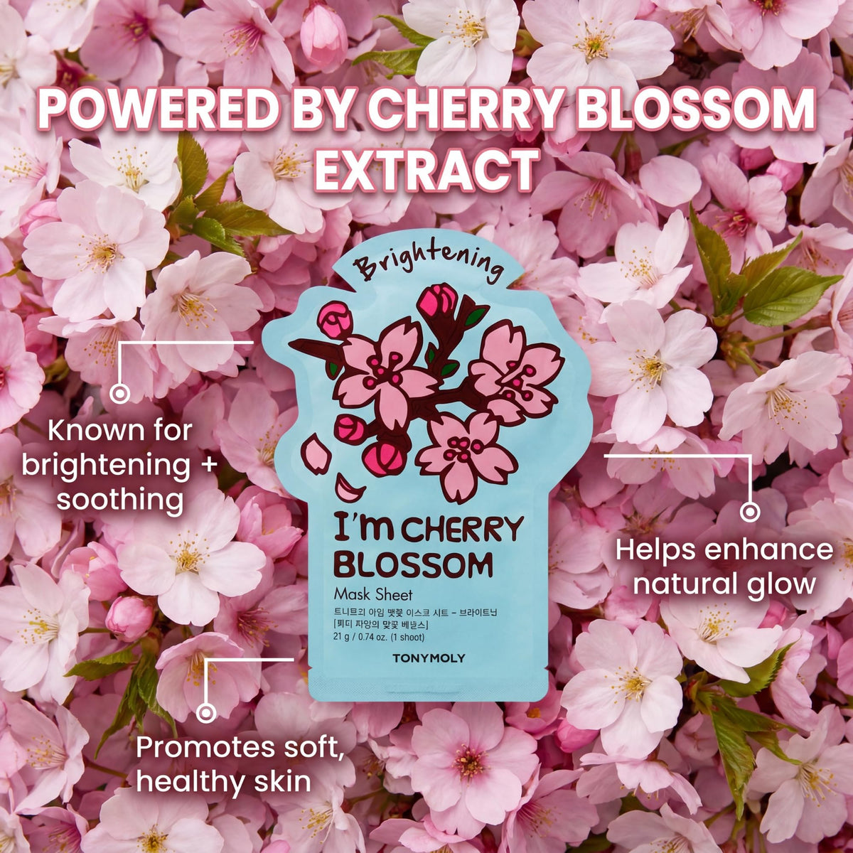 TONYMOLY Spring Blossom sheet masks in a gift basket