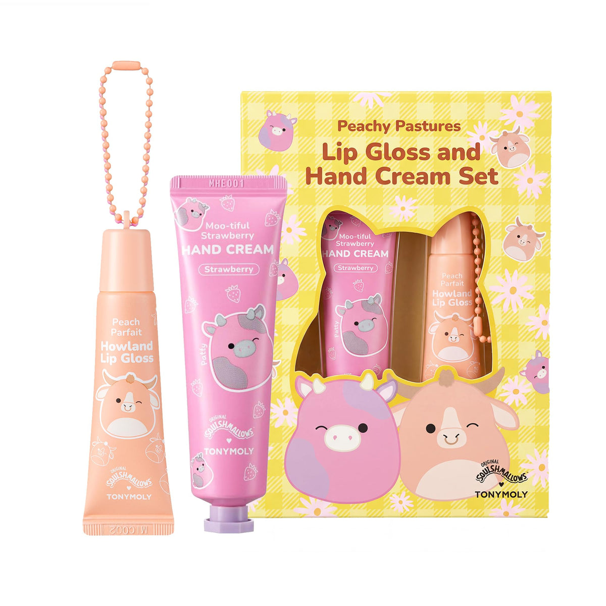 TONYMOLY Squishmallows Lip Gloss and Hand Cream Set front view