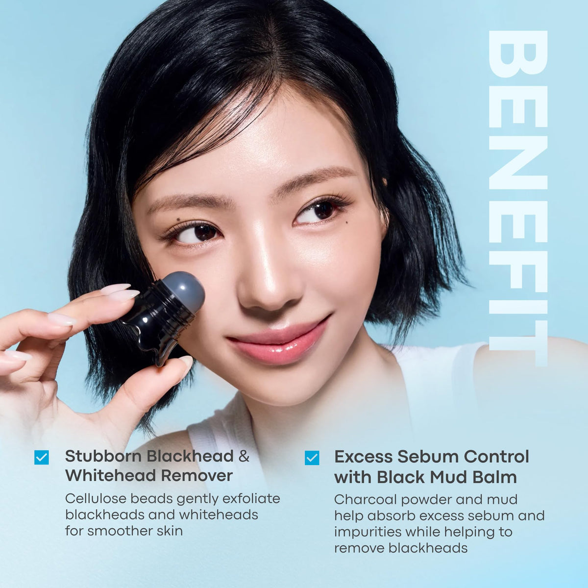 TONYMOLY Tako Pore Scrub Stick Duo on bathroom counter