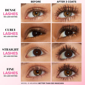 Too Faced Better Than Sex Mascara hourglass brush close-up