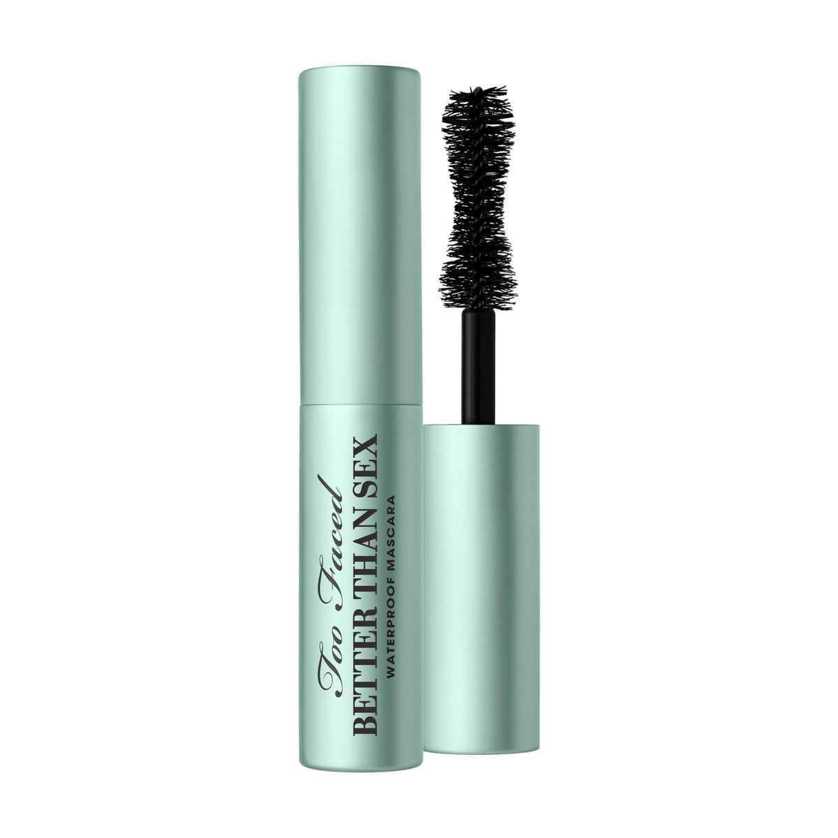 Too Faced Better Than Sex Waterproof Mascara front view, black tube