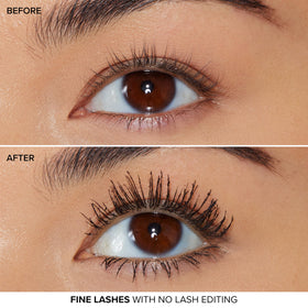 Too Faced Better Than Sex Waterproof Mascara travel size next to full size