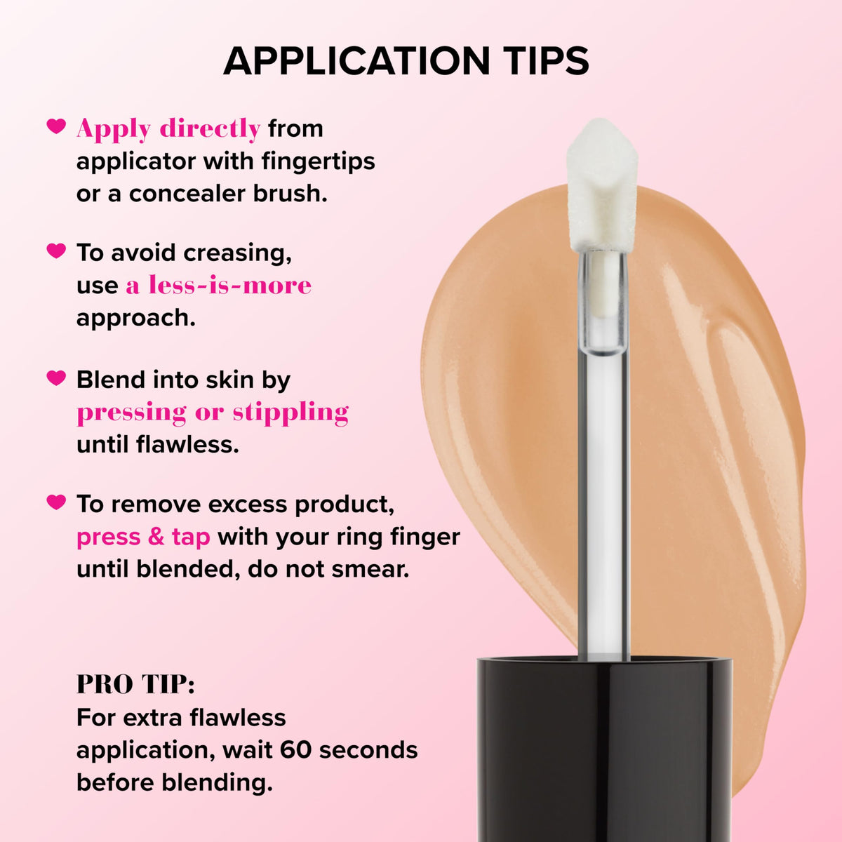 Too Faced Born This Way Super Coverage Concealer in hand showing texture