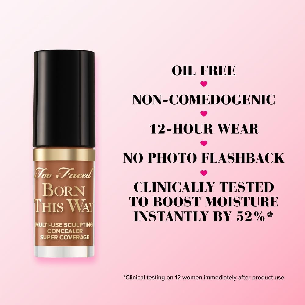 Too Faced Born This Way Super Coverage Concealer Light Beige applicator close-up