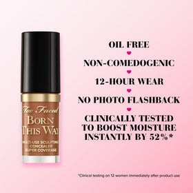 Too Faced Born This Way Super Coverage Concealer Light Beige applicator close-up