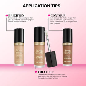 Too Faced Born This Way Super Coverage Concealer Light Beige with other beauty products