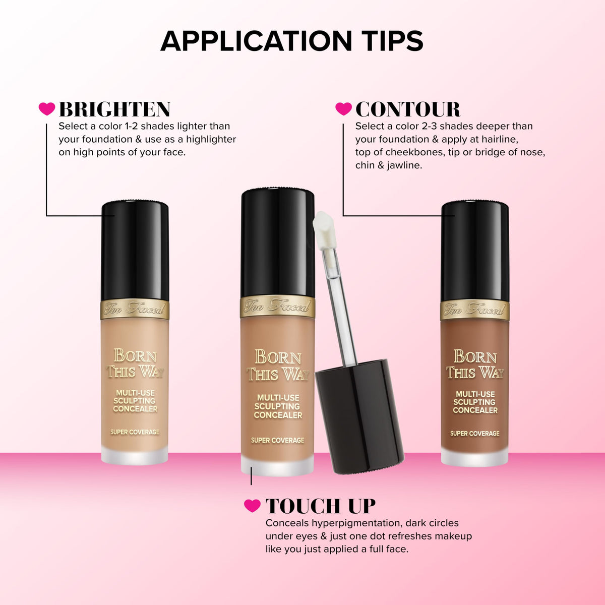 Too Faced Born This Way Super Coverage Concealer with hydrating ingredients