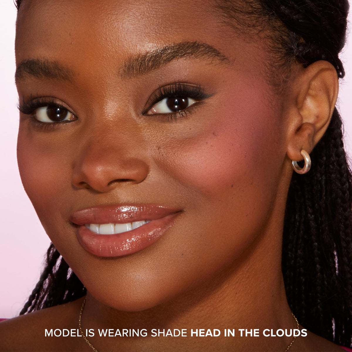 Too Faced Cloud Crush Blurring Blush applied on cheeks
