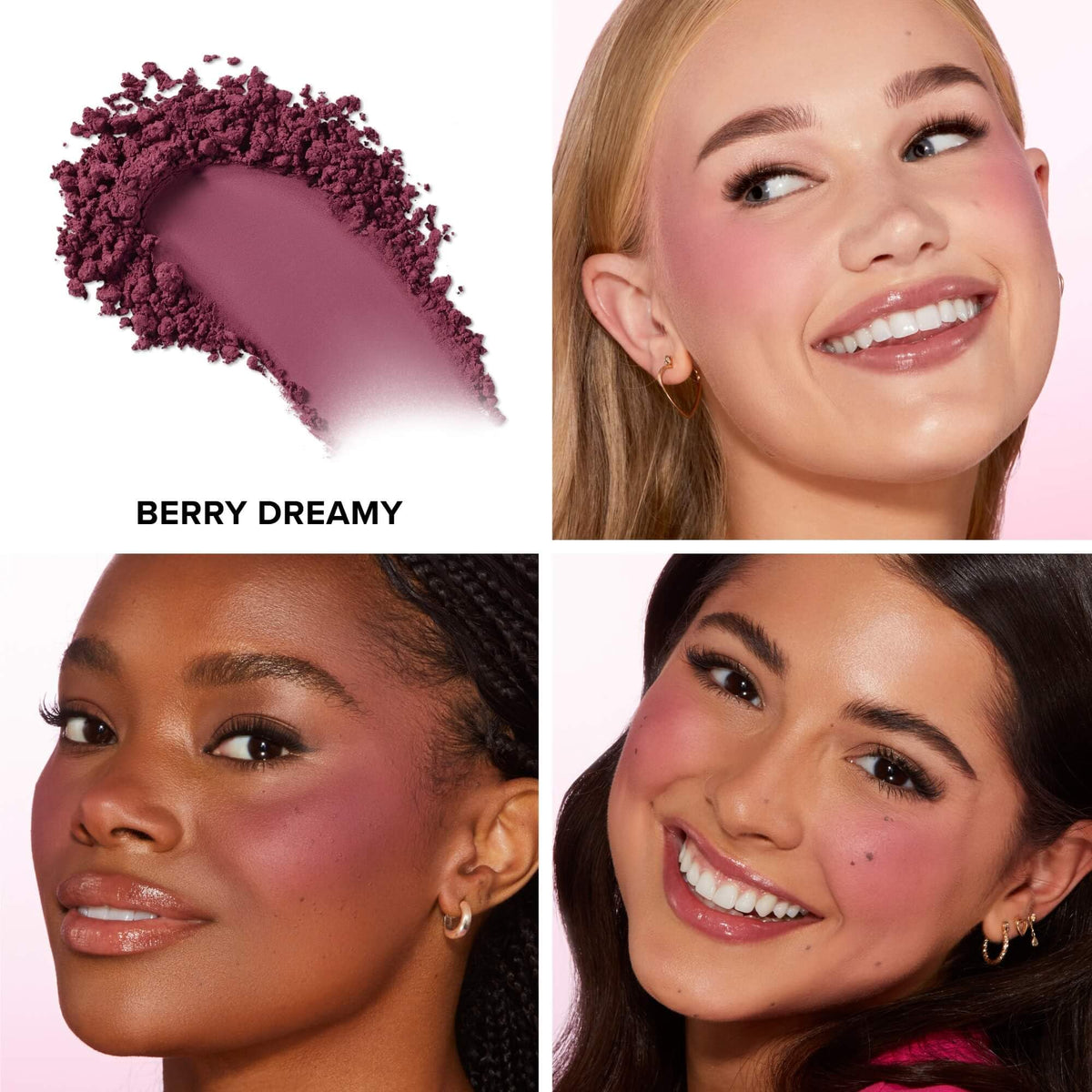 Too Faced Cloud Crush Blurring Blush Berry Dreamy powder texture close-up