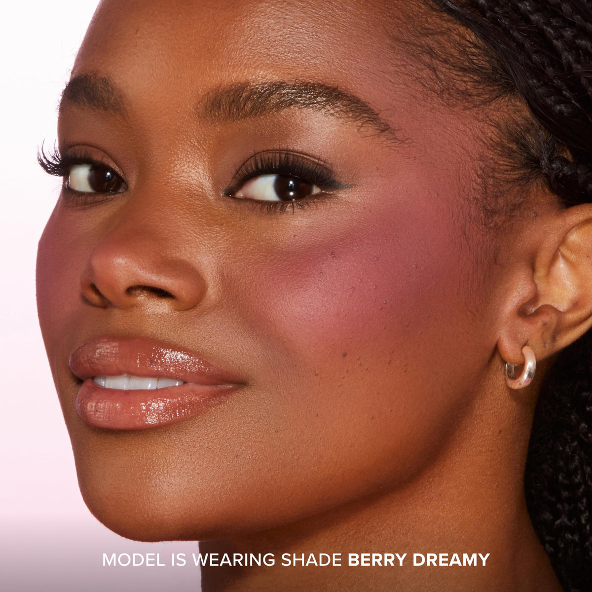 Too Faced Cloud Crush Blurring Blush Berry Dreamy swatch on skin