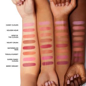 Too Faced Cloud Crush Blurring Blush Berry Dreamy with makeup brush