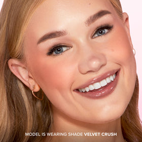Too Faced Cloud Crush Blurring Blush packaging with tropical theme