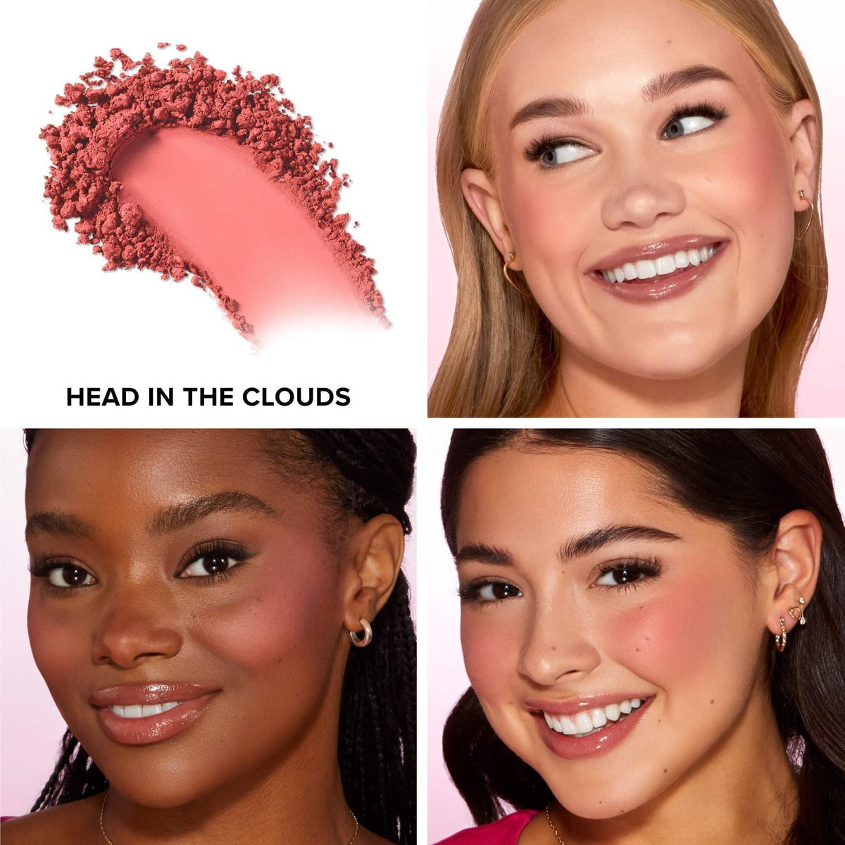 Too Faced Cloud Crush Blurring Blush swatch on skin