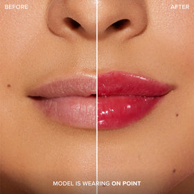 Too Faced Lip Injection Cherry Red on model's lips