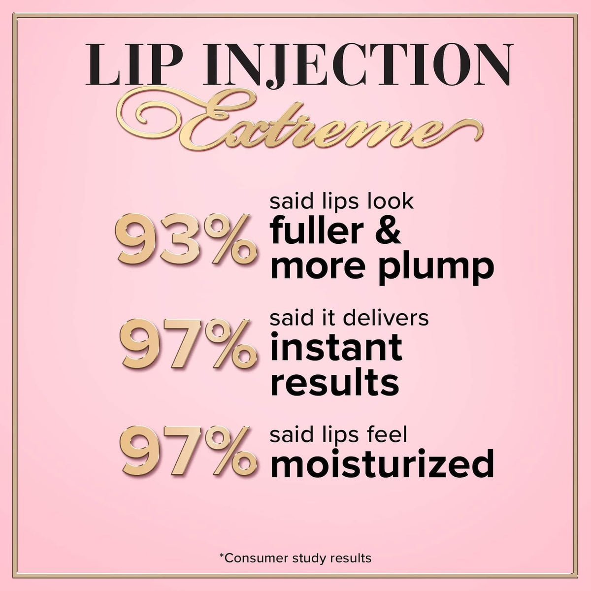 Too Faced Lip Injection Extreme Lip Plumper Gloss Bubblegum Yum on bare lips