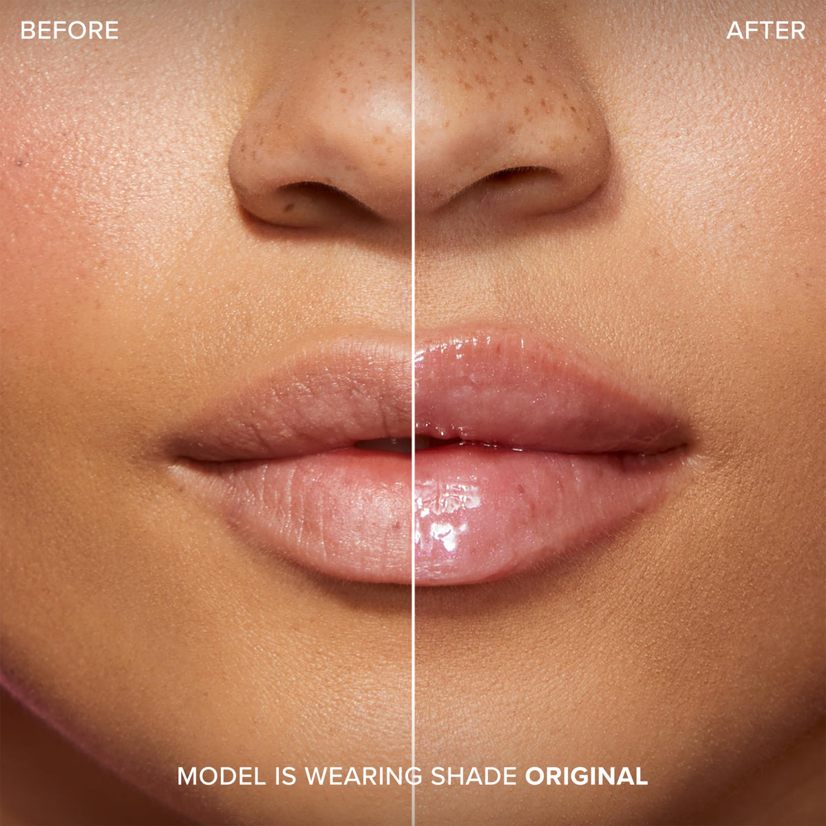 Too Faced Lip Injection Extreme Lip Plumper Gloss on bare lips