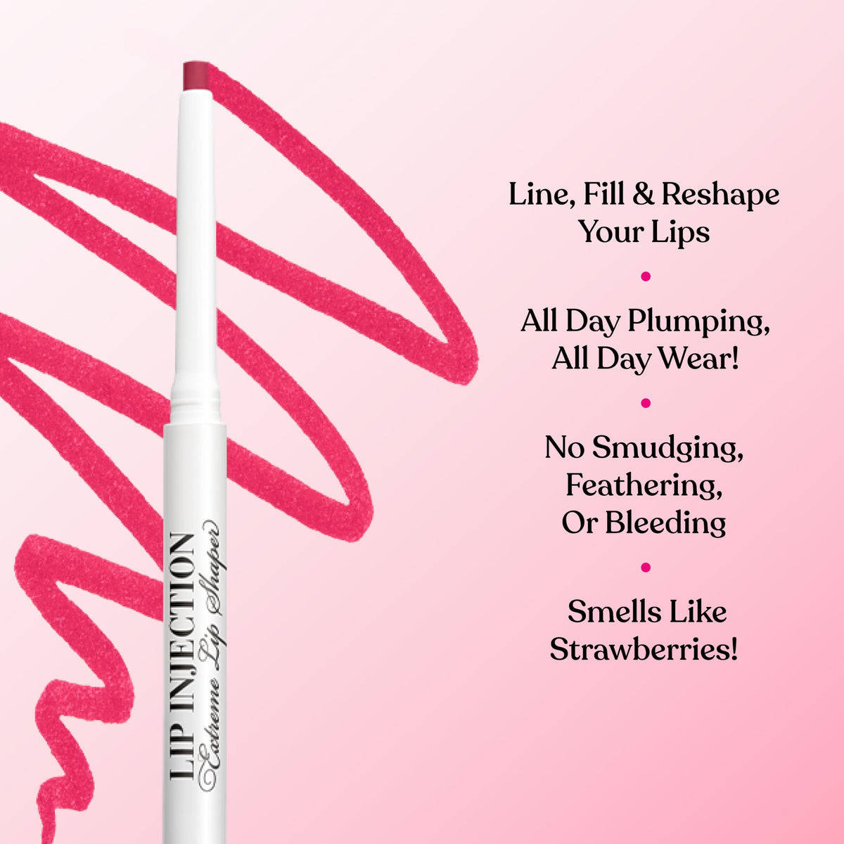 Too Faced Lip Injection Extreme Lip Shaper 0.01oz swatch on skin