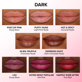 Too Faced Lip Injection Extreme Lip Shaper Big Truffle with strawberry background
