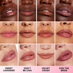 Too Faced Lip Injection Extreme Plumping Clicks Feelin' Spicy in use on lips