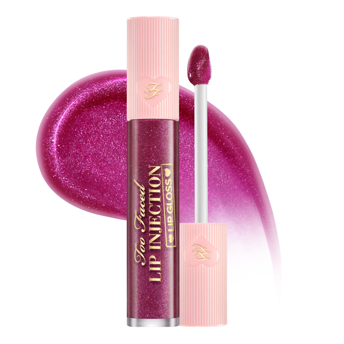 Too Faced Lip Injection Lip Gloss front view with high-shine finish
