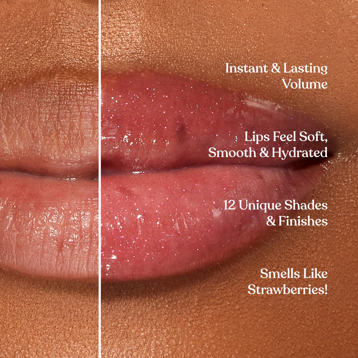 Too Faced Lip Injection Maximum Plump Gloss applied on lips