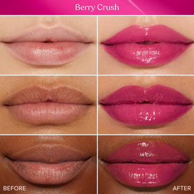Too Faced Lip Injection Maximum Plump Gloss Berry Crush applicator close-up