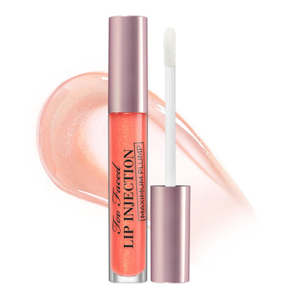 Too Faced Lip Injection Maximum Plump Gloss front view, Creamsicle Tickle