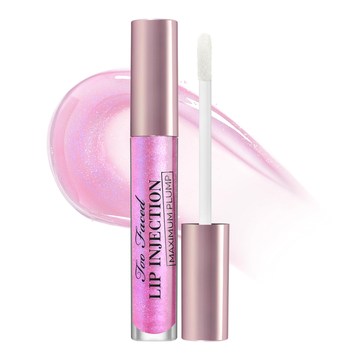Too Faced Lip Injection Maximum Plump Gloss front view in Lavender Daze